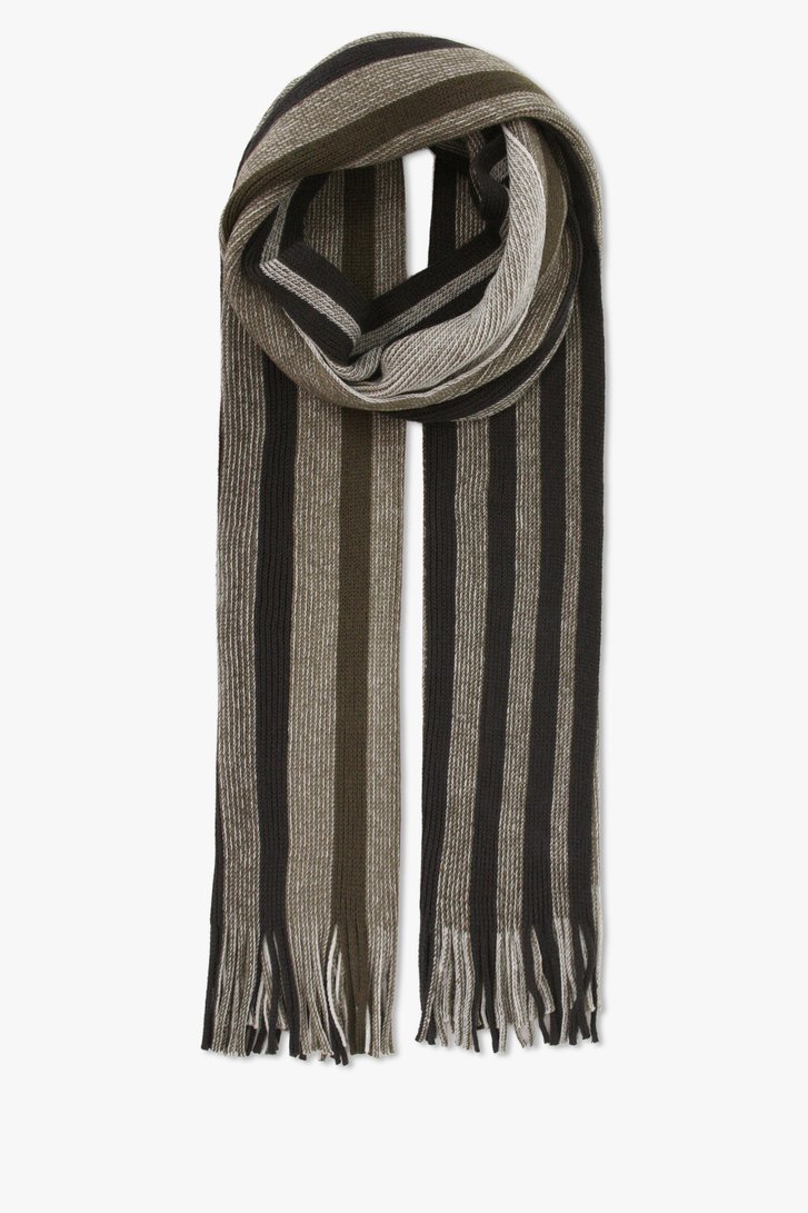 Écharpe en maille fine verte et grise de Michaelis pour Hommes