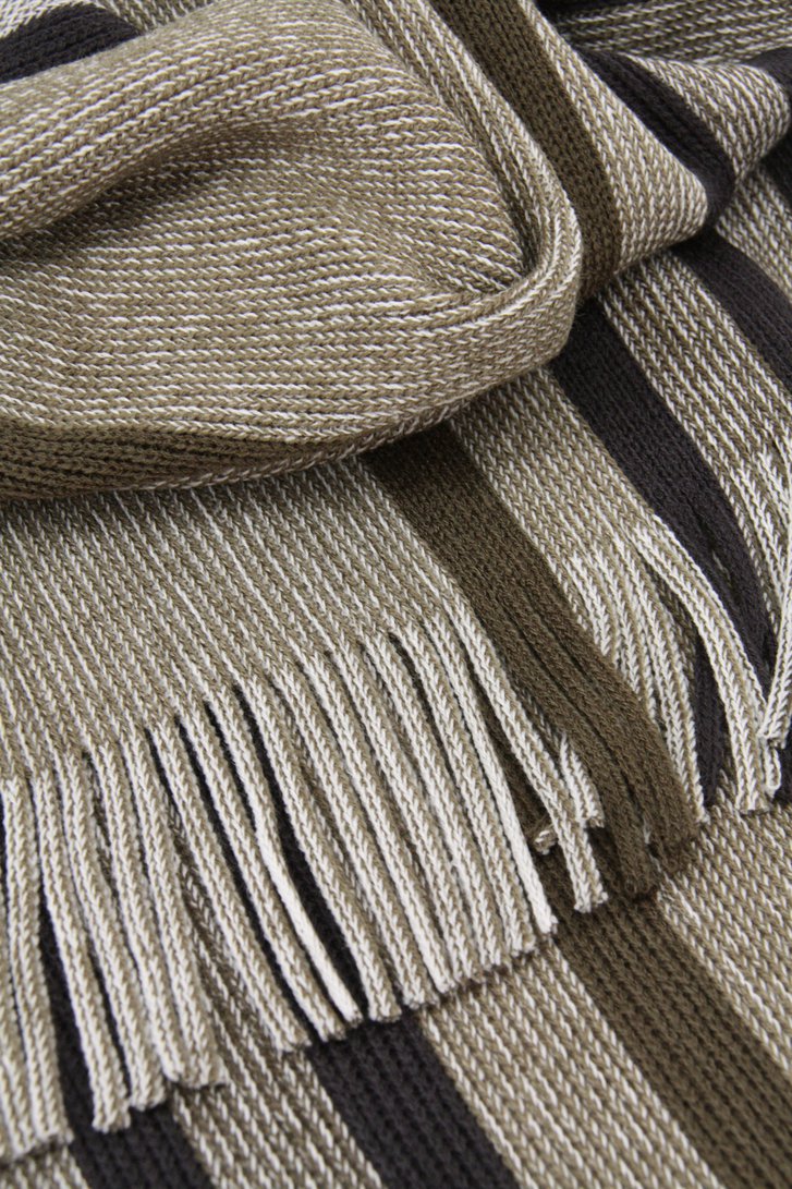 Écharpe en maille fine verte et grise de Michaelis pour Hommes