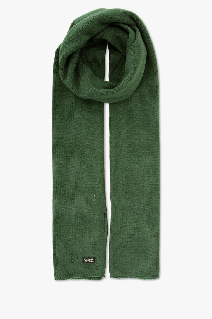 Écharpe en tricot côtelé vert foncé de Jefferson pour Hommes