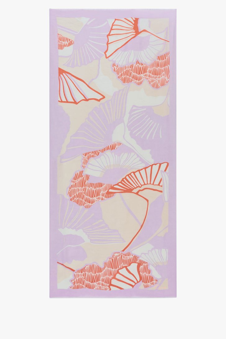 Écharpe lilas avec imprimé rose corail de Opus pour Femmes
