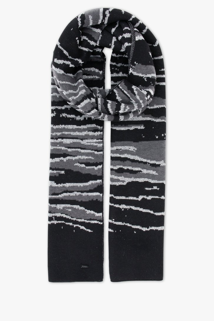 Écharpe noire avec motif argenté de Opus pour Femmes