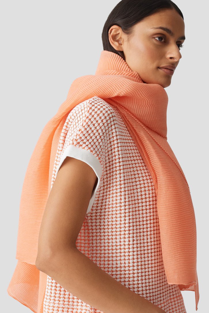 Écharpe plissée orange raffinée de Opus pour Femmes