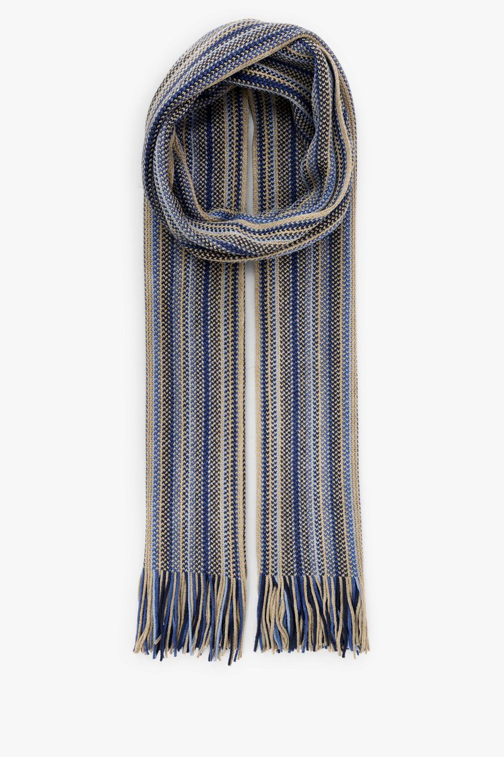 Écharpe rayée bleue de Michaelis pour Hommes