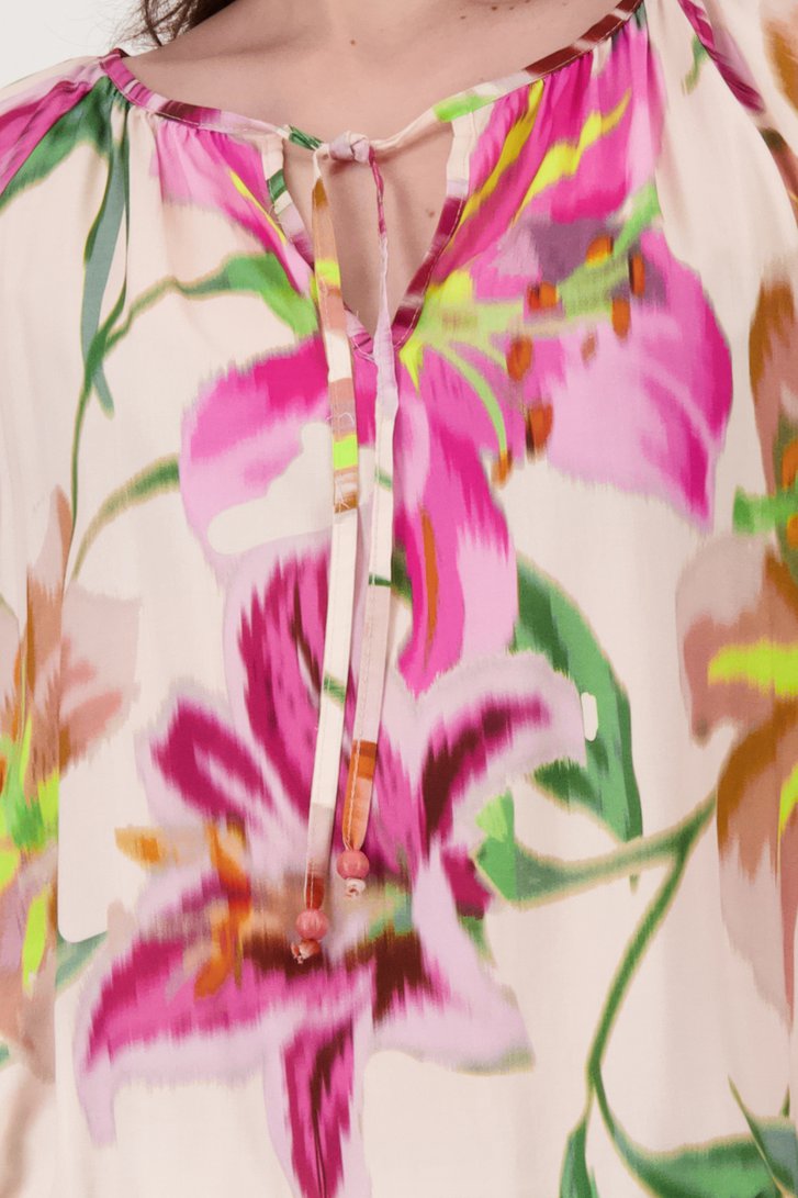 Ecru blouse met bloemen van Geisha voor Dames