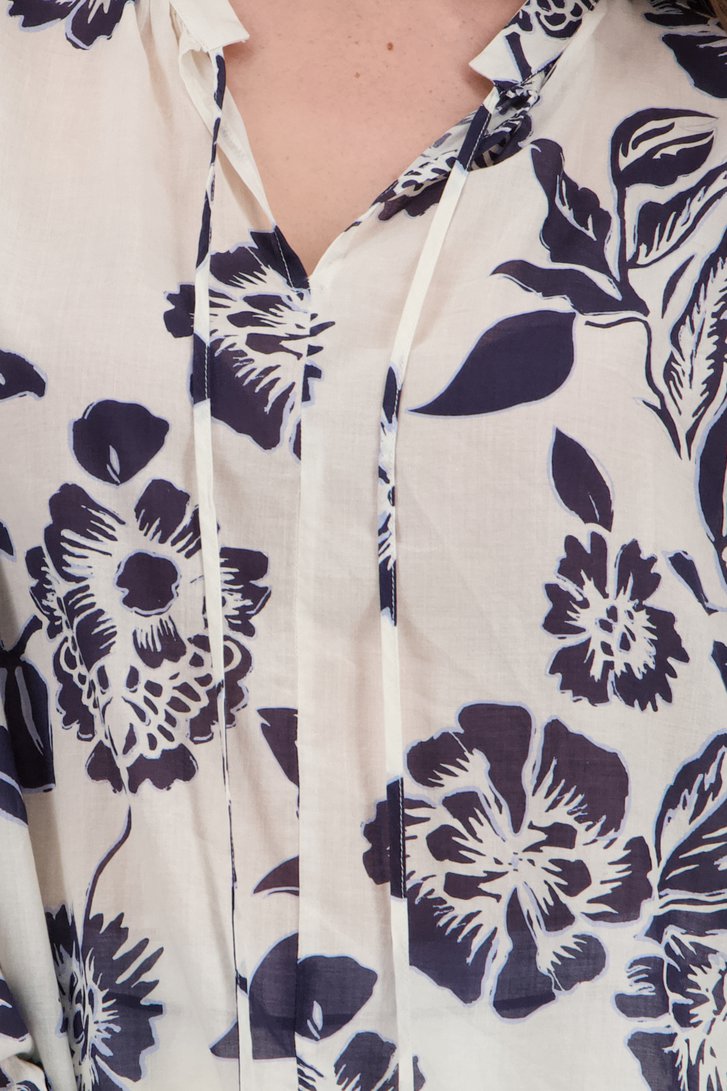 Ecru blouse met bloemenprint van More & More voor Dames