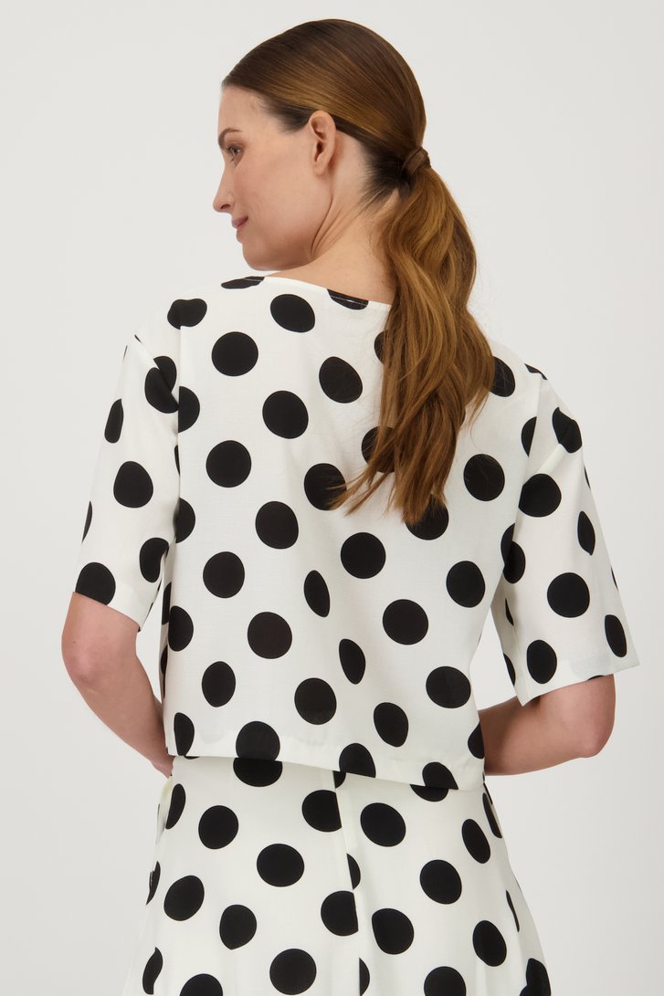 Ecru blouse met bollen van D'Auvry voor Dames