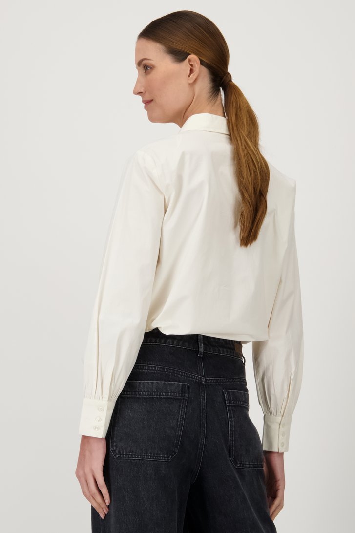 Ecru blouse met broderie anglaise  van D'Auvry voor Dames