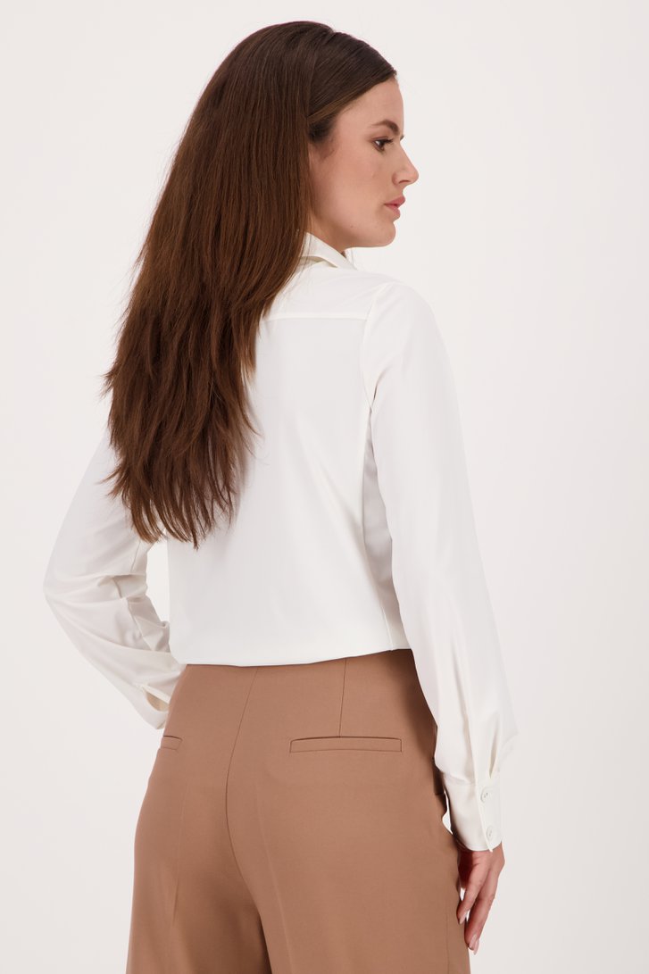 Ecru blouse met knopenlijst van Liberty Island voor Dames