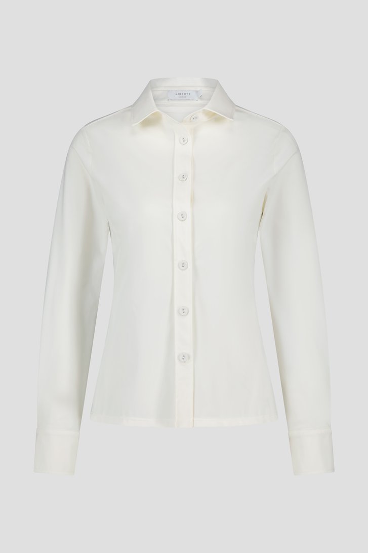 Ecru blouse met knopenlijst van Liberty Island voor Dames