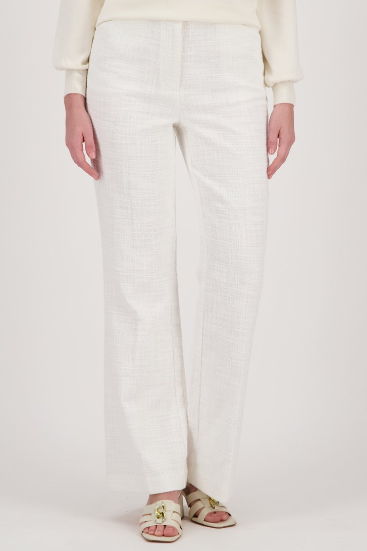 Ecru bouclé broek van D'Auvry voor Dames