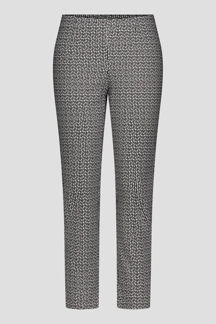 Ecru broek met navy print - 7/8 lengte van Liberty Island voor Dames