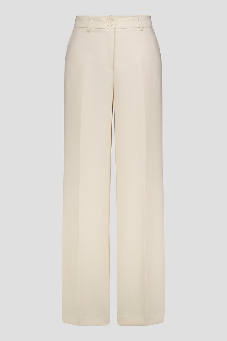 Productfoto 1 van Ecru broek met wijde broekspijpen door More & More voor Dames