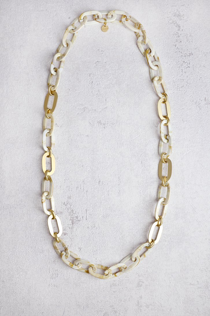 Ecru-bruine schakelketting van Liberty Island voor Dames