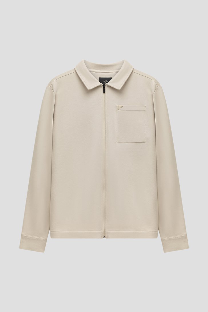 Productfoto 1 van Ecru cardigan met lange mouwen en rits door Bluefields voor Heren