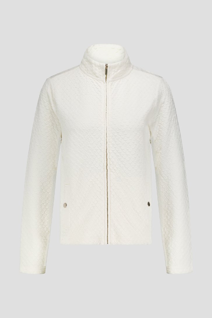 Productfoto 1 van Ecru cardigan met rits  door Claude Arielle voor Dames