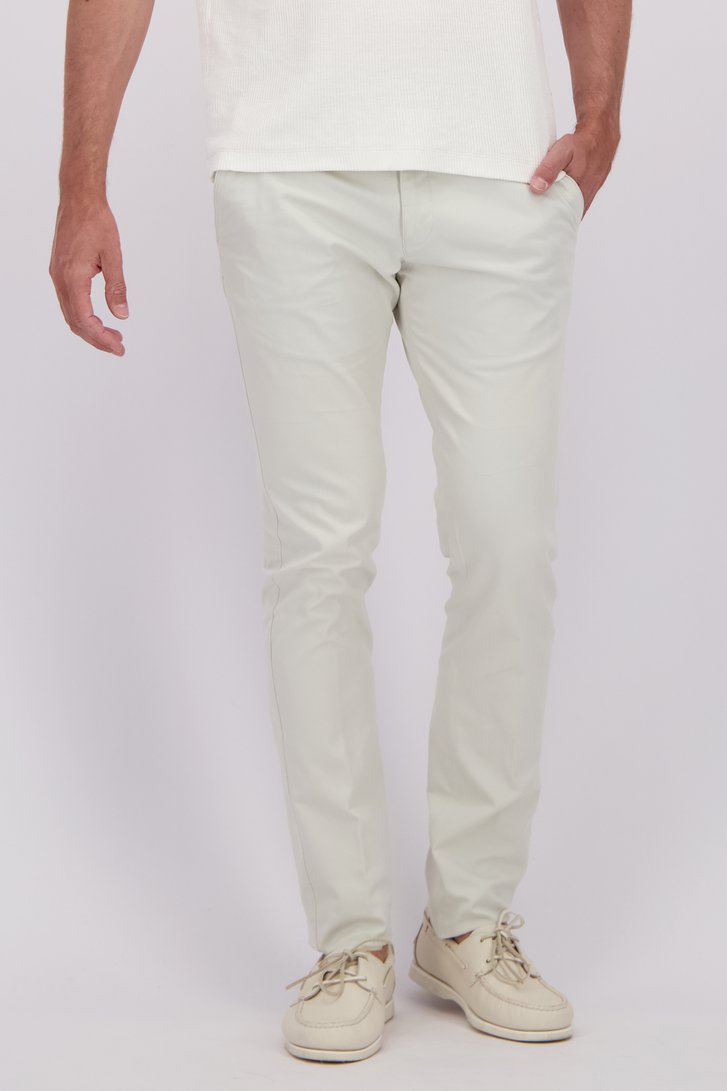 Detail van Ecru chino - Milano - Slim fit  door Brassville voor Heren