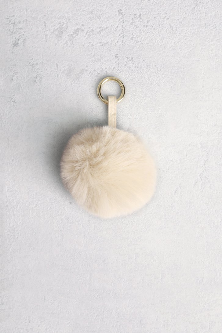 Ecru faux fur sleutelhanger van Liberty Island voor Dames