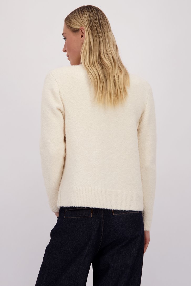 Achterkant van Ecru gemêleerde cardigan door Liberty Island voor Dames