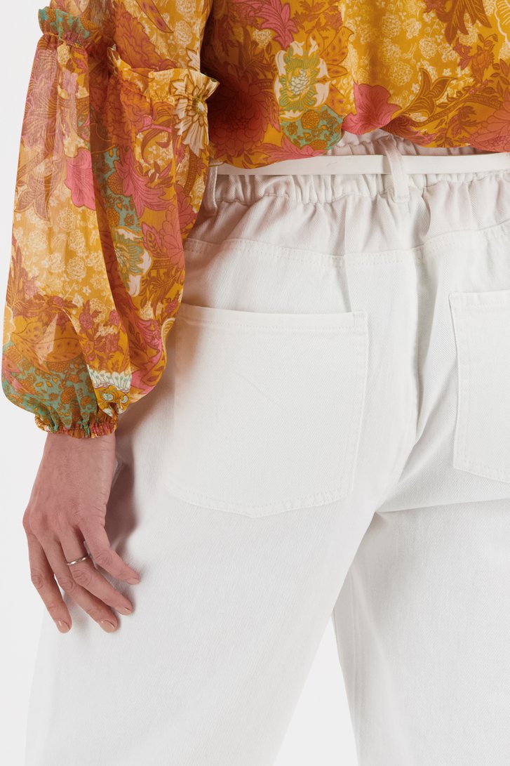 Ecru high-waist broek met 7/8 lengte van JDY voor Dames