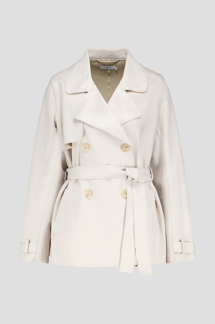 Ecru jas met suède look van Liberty Island voor Dames