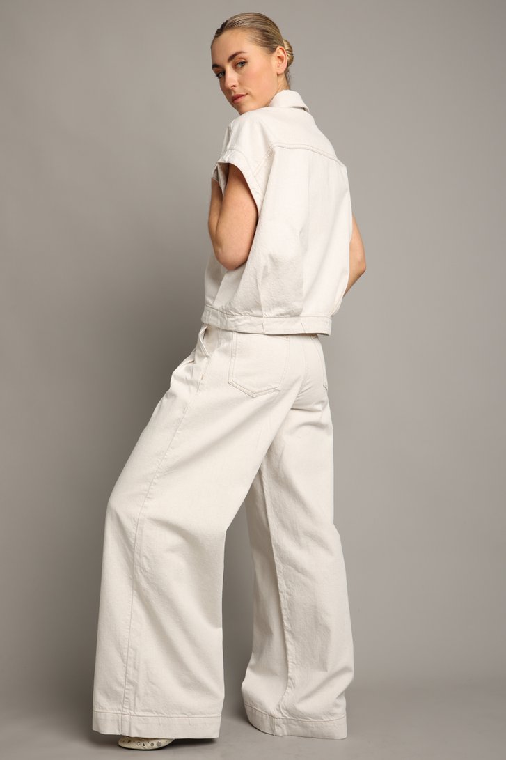 Achterkant van Ecru jeans - Wide leg fit  door Liberty Island Denim voor Dames