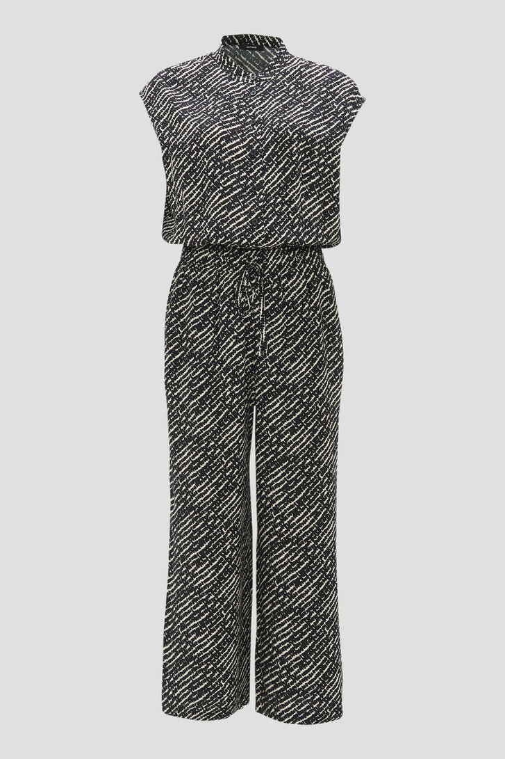 Productfoto 1 van Ecru jumpsuit met zwarte print door Opus voor Dames