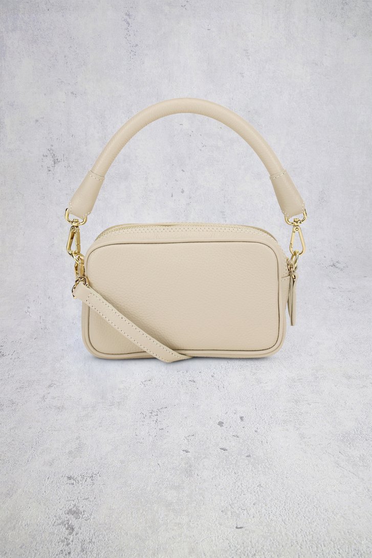 Detail van Ecru lederen schoudertasje door D'Auvry voor Dames