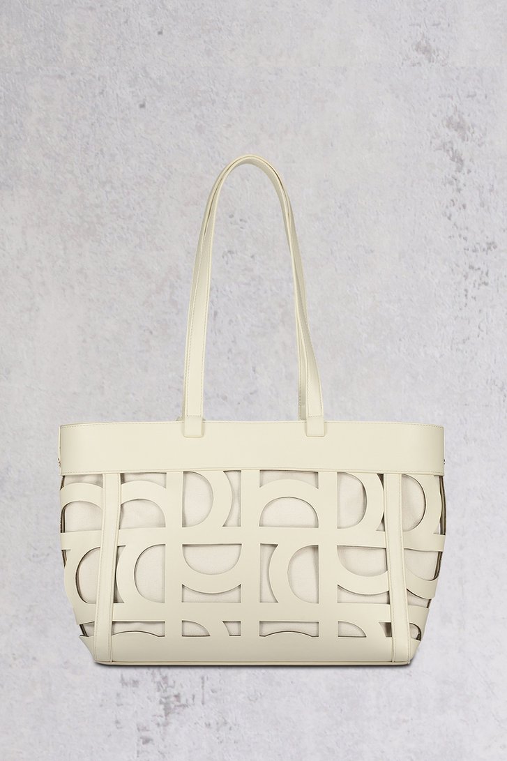 Ecru shopper handtas met abstract motief van Bulaggi voor Dames