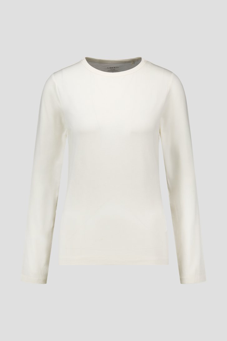 Productfoto 1 van Ecru T-shirt met lange mouwen door Liberty Island voor Dames