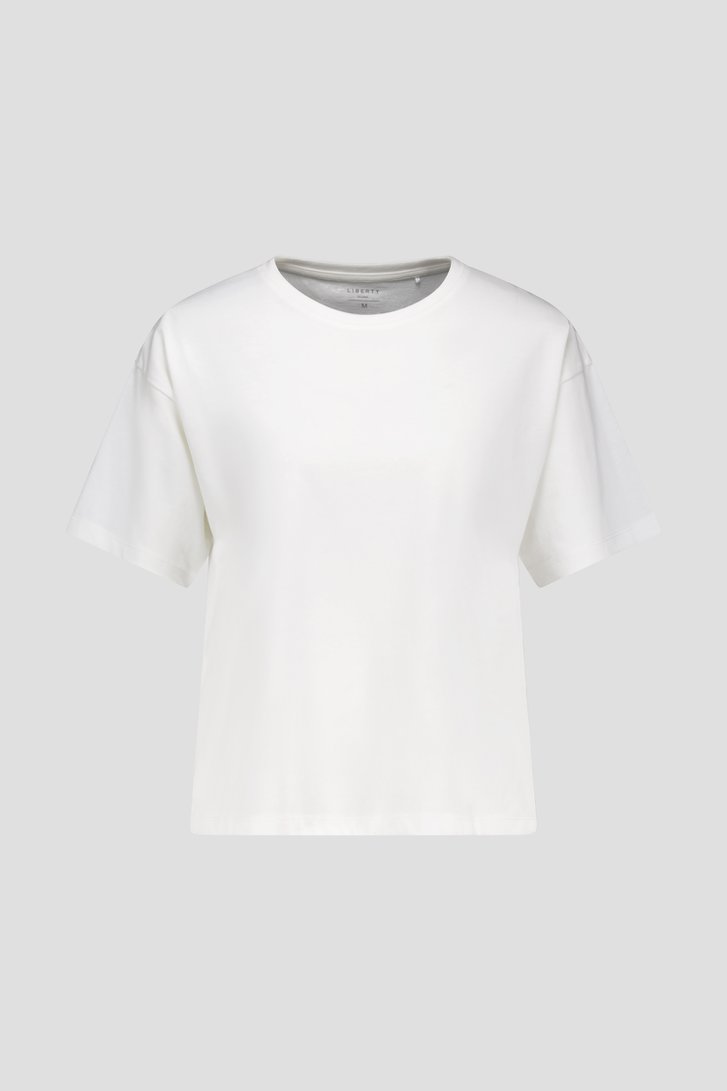Ecru T-shirt met ronde hals van Liberty Island voor Dames