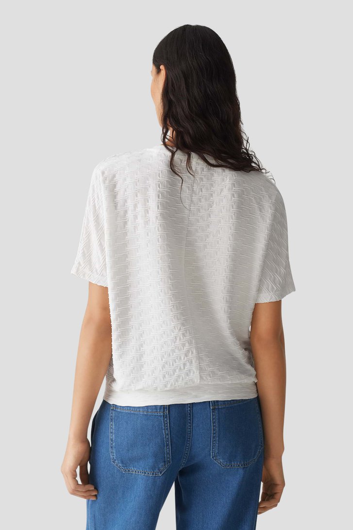 Ecru T-shirt met structuur van Opus voor Dames