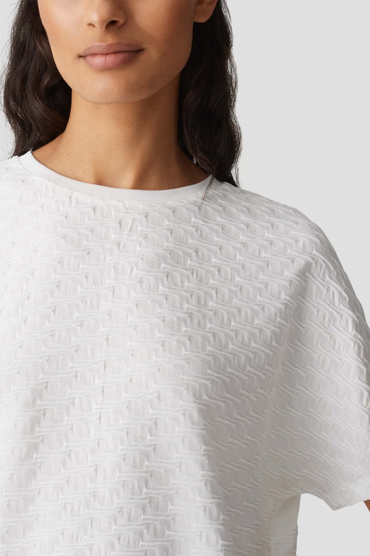 Ecru T-shirt met structuur van Opus voor Dames