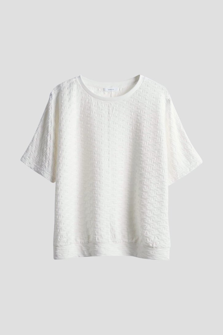 Ecru T-shirt met structuur van Opus voor Dames