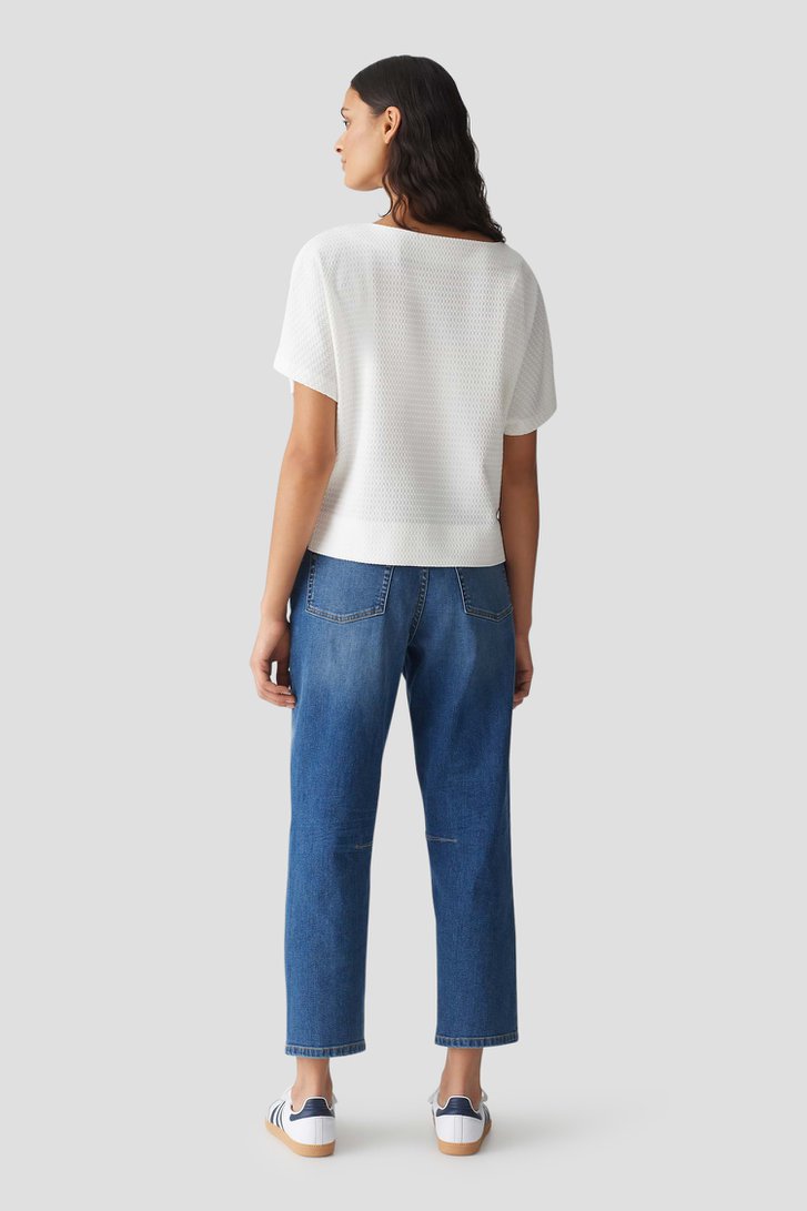 Ecru T-shirt met structuur van Opus voor Dames