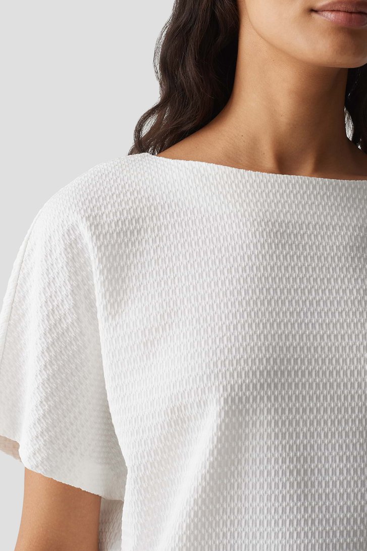 Ecru T-shirt met structuur van Opus voor Dames
