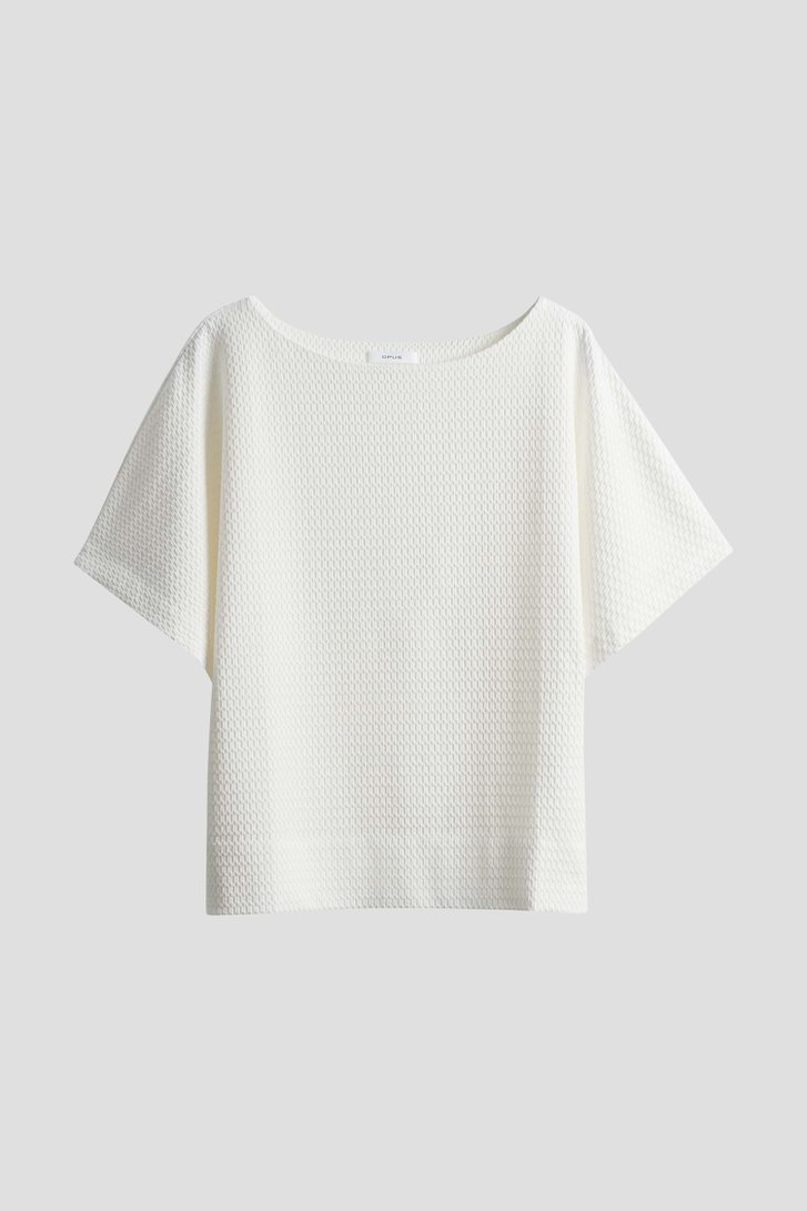 Ecru T-shirt met structuur van Opus voor Dames