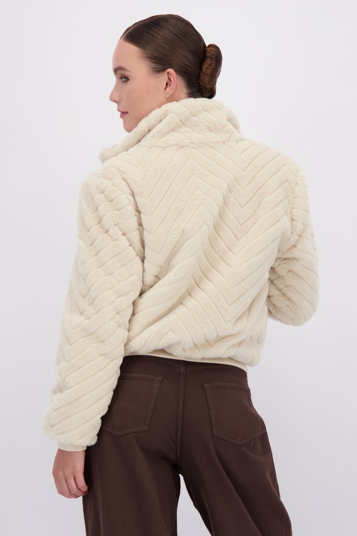 Achterkant van Ecru teddyjas met ritssluiting door Geisha voor Dames