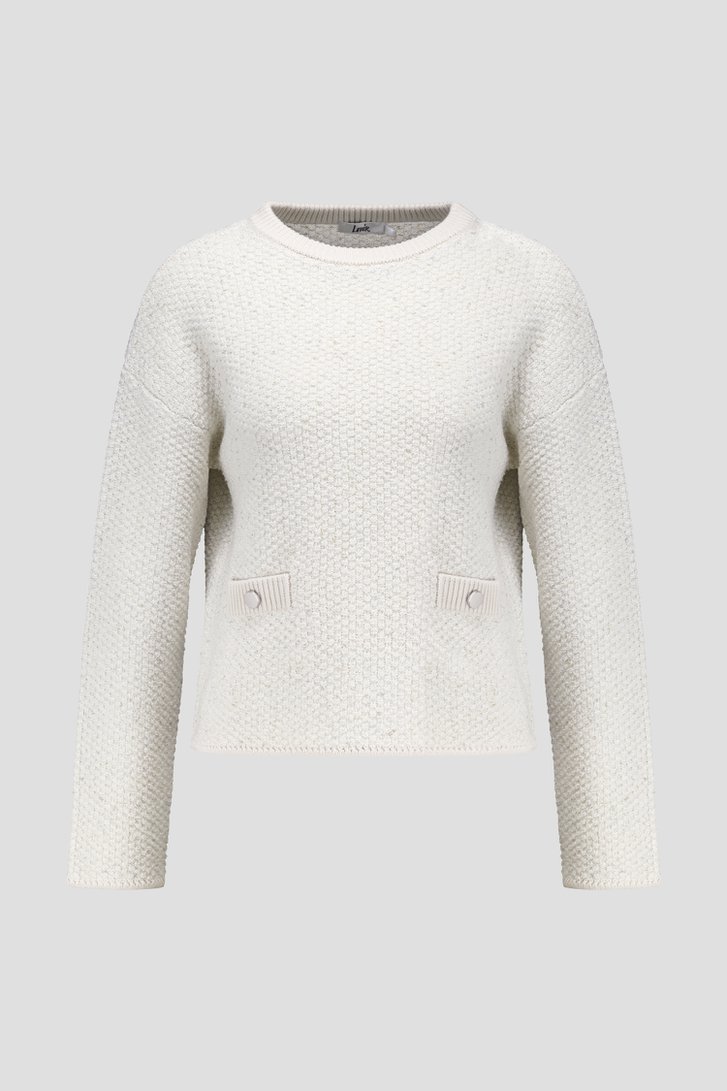 Ecru trui in bouclé van Louise voor Dames