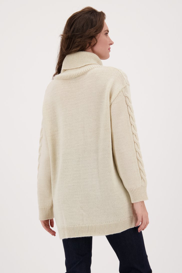 Ecru trui met kabelmotief van More & More voor Dames