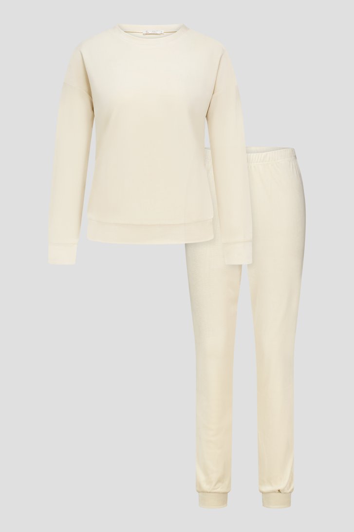 Productfoto 1 van Ecru velvet pyjamaset door Liberty Island voor Dames