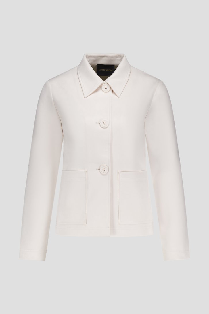 Ecru vestje in faux-daim van Claude Arielle voor Dames