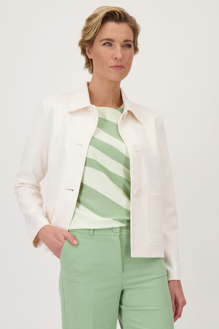 Ecru vestje in faux-daim van Claude Arielle voor Dames