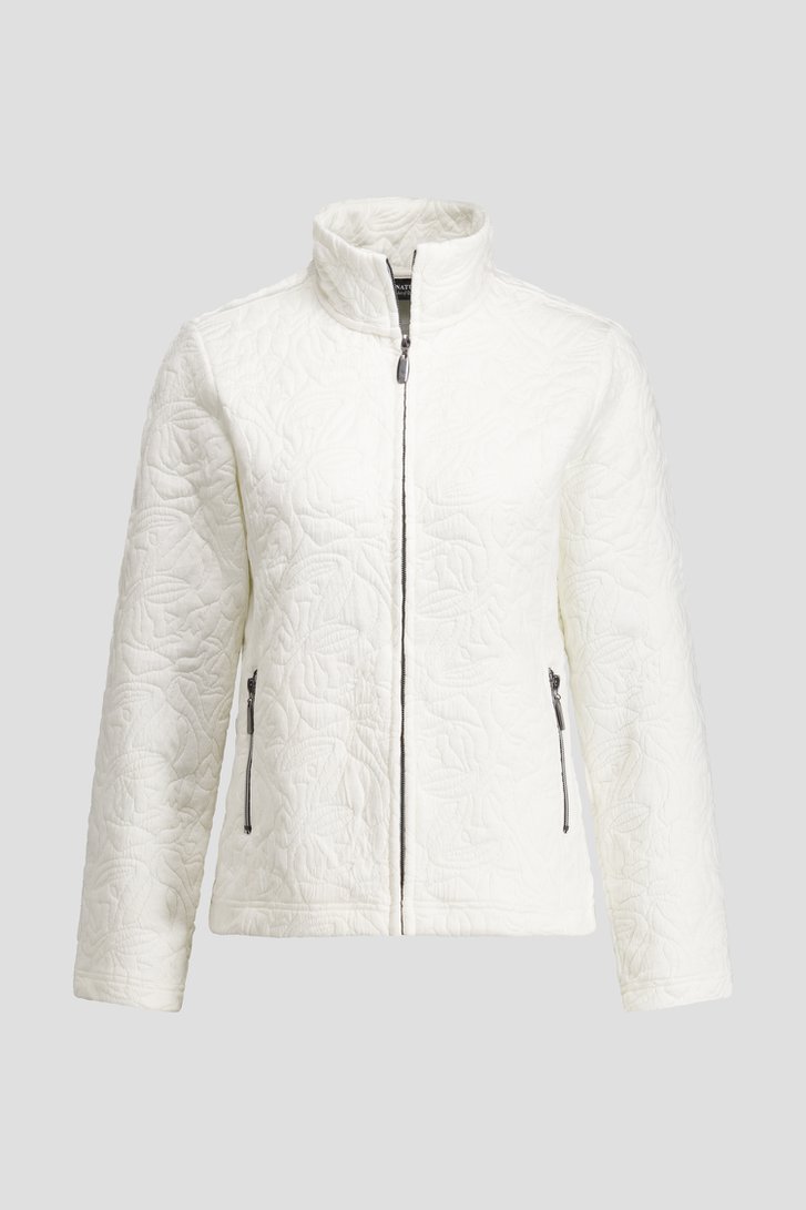 Productfoto 1 van Ecru vestje met bladermotief door Signature voor Dames