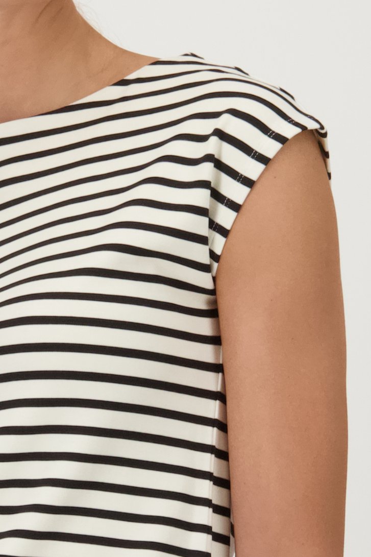 Ecru-zwart gestreepte T-shirt van D'Auvry voor Dames