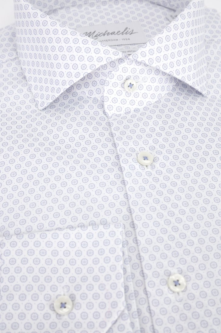 Productfoto 3 van Ecu hemd met fijne blauwe bloemenprint - Slim fit door Michaelis voor Heren