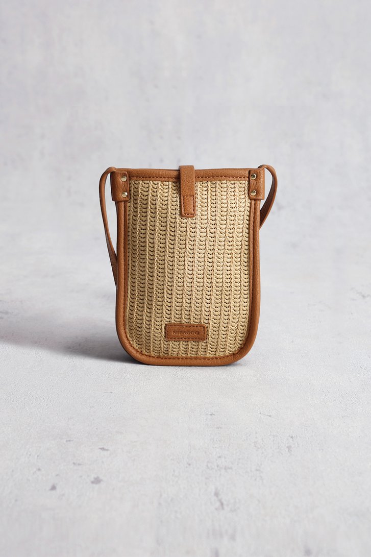 Etui de téléphone tressé marron de Liberty Island pour Femmes