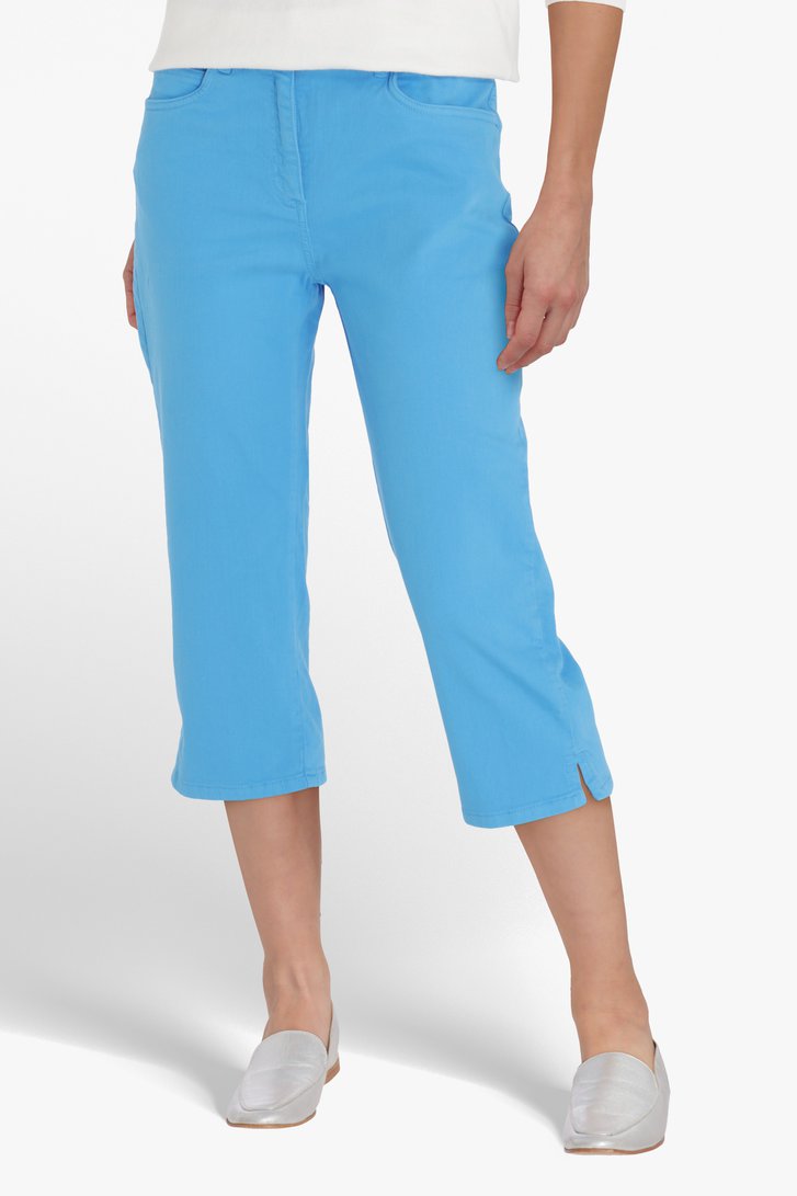 Felblauwe 7/8ste broek met stretch van Claude Arielle voor Dames