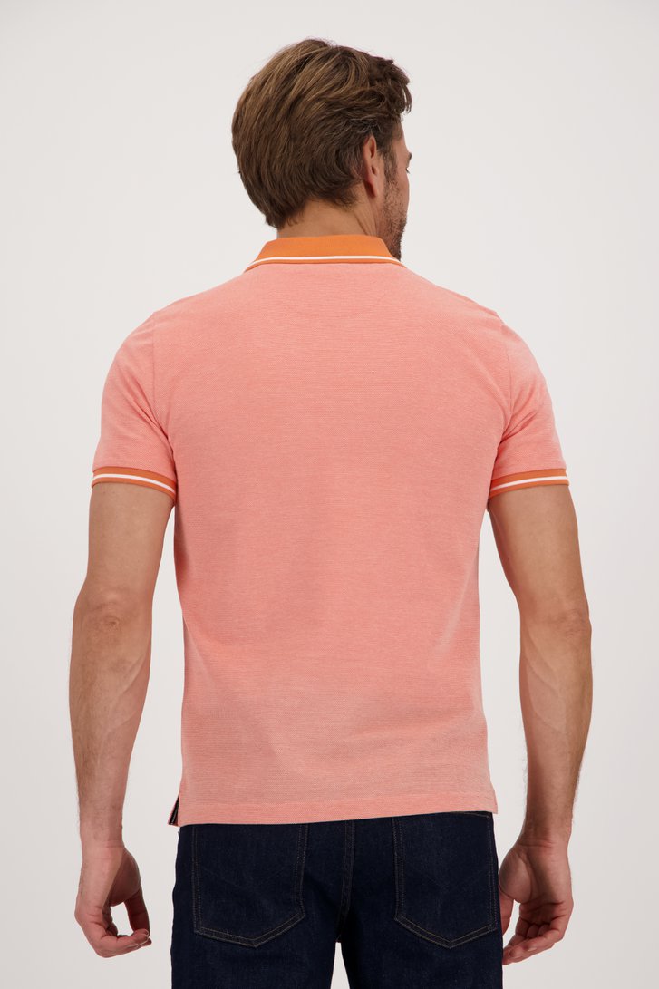 Fijn gestipte oranje polo van Dansaert Blue voor Heren