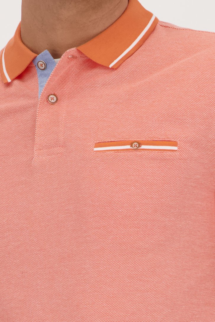 Fijn gestipte oranje polo van Dansaert Blue voor Heren