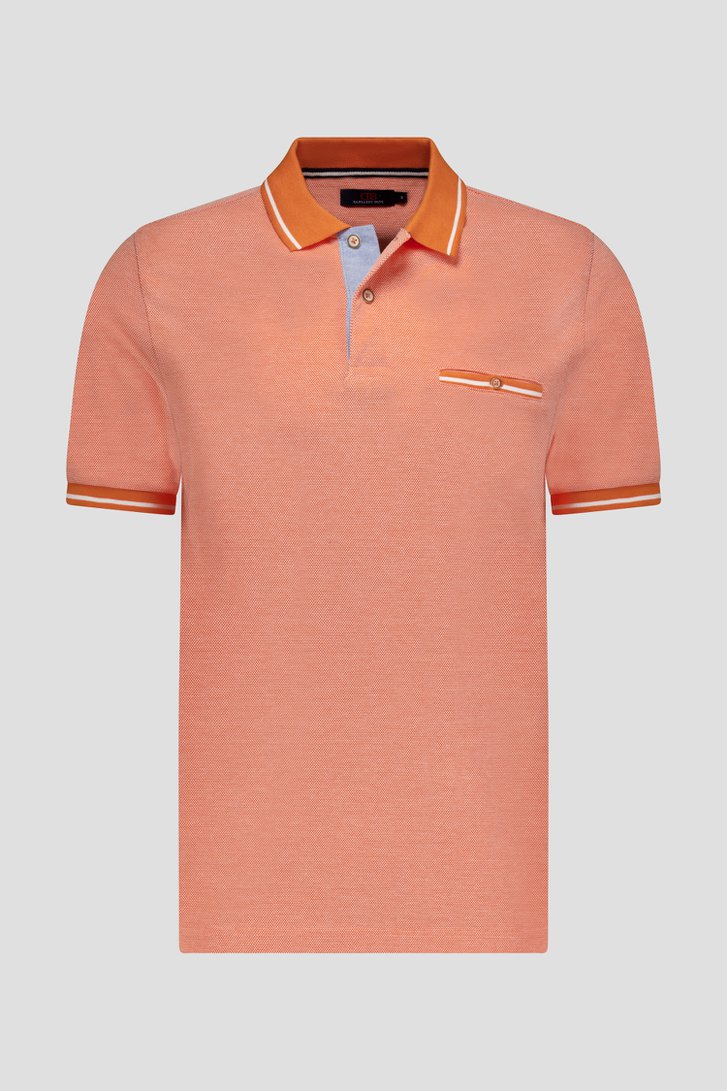 Fijn gestipte oranje polo van Dansaert Blue voor Heren